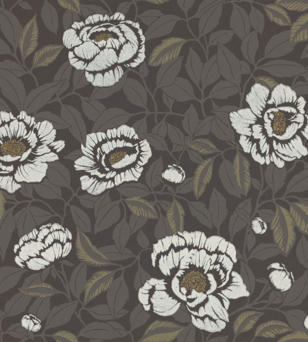 My Peony Garden Wallpaper by Langelid Von Bromssen Antique Gold