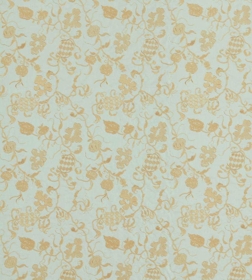Mydsommer Pickings Fabric by Sanderson Smog Blue/Lame Gold