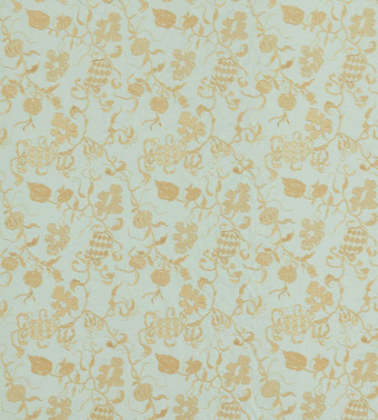 Mydsommer Pickings Fabric by Sanderson Smog Blue/Lame Gold