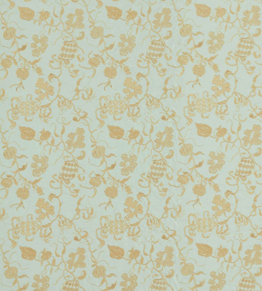 Mydsommer Pickings Fabric by Sanderson Smog Blue/Lame Gold