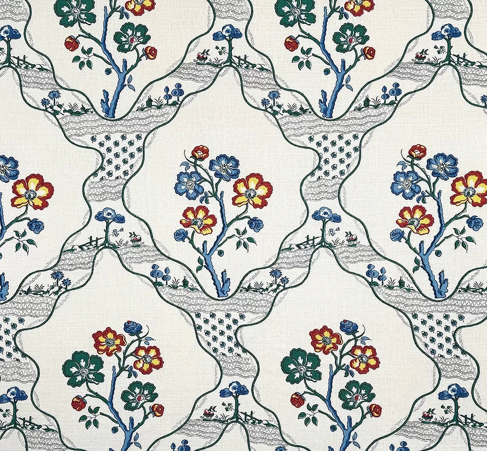 Myrtil Toile Crème fabric by Charles Burger