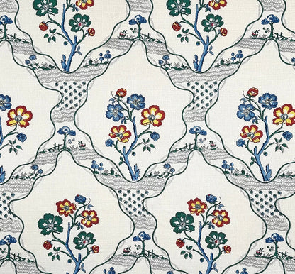 Myrtil Toile Crème fabric by Charles Burger
