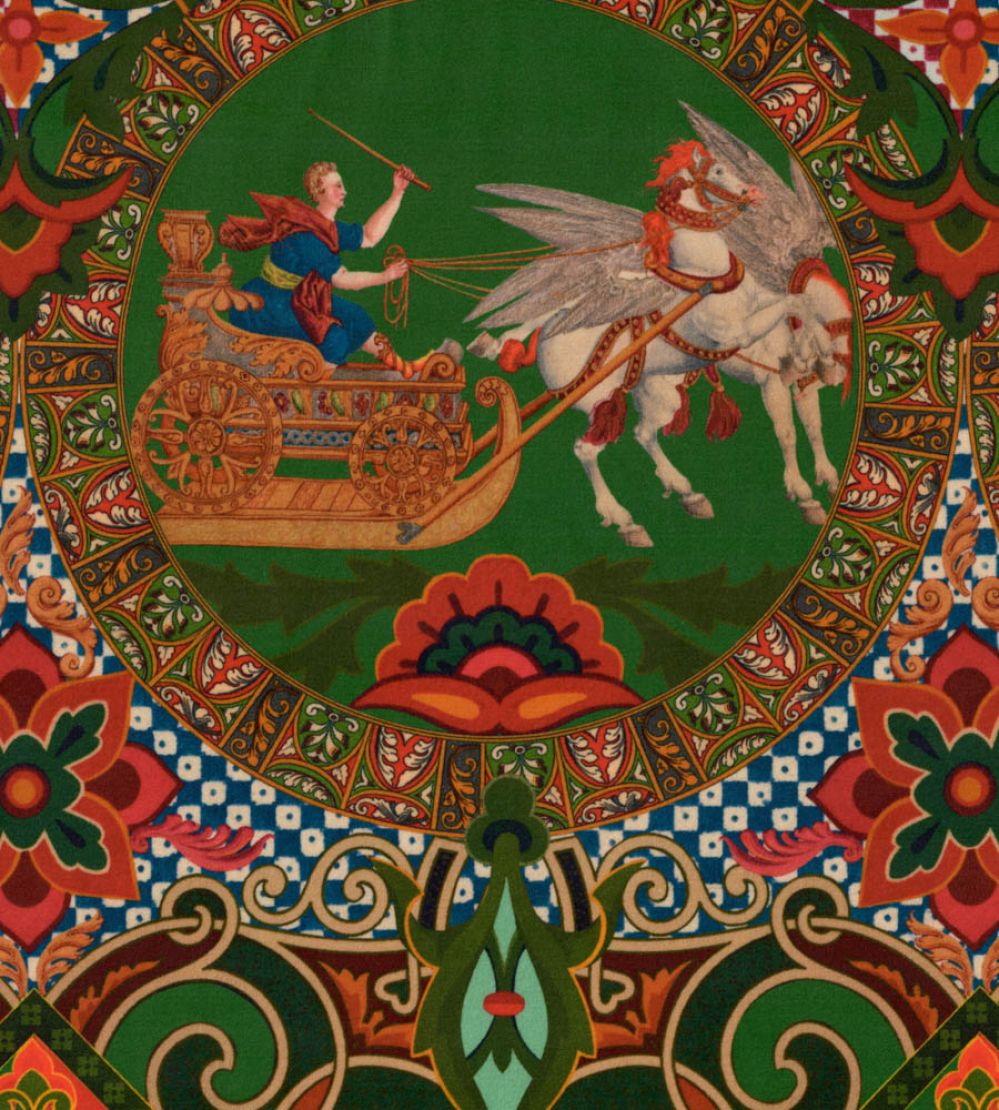 Mythology Fabric by MINDTHEGAP Green