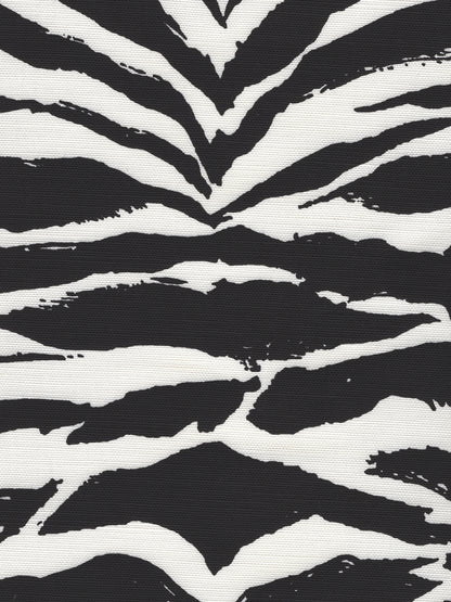 Nairobi Black on White fabric by China Seas