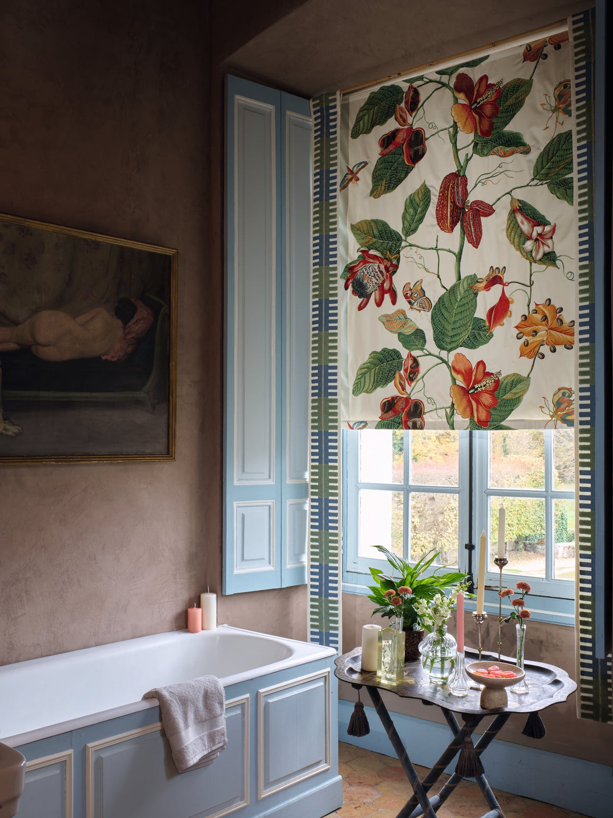 Nakai Broderie Fabric by Pierre Frey shown in a room setting (view 1)