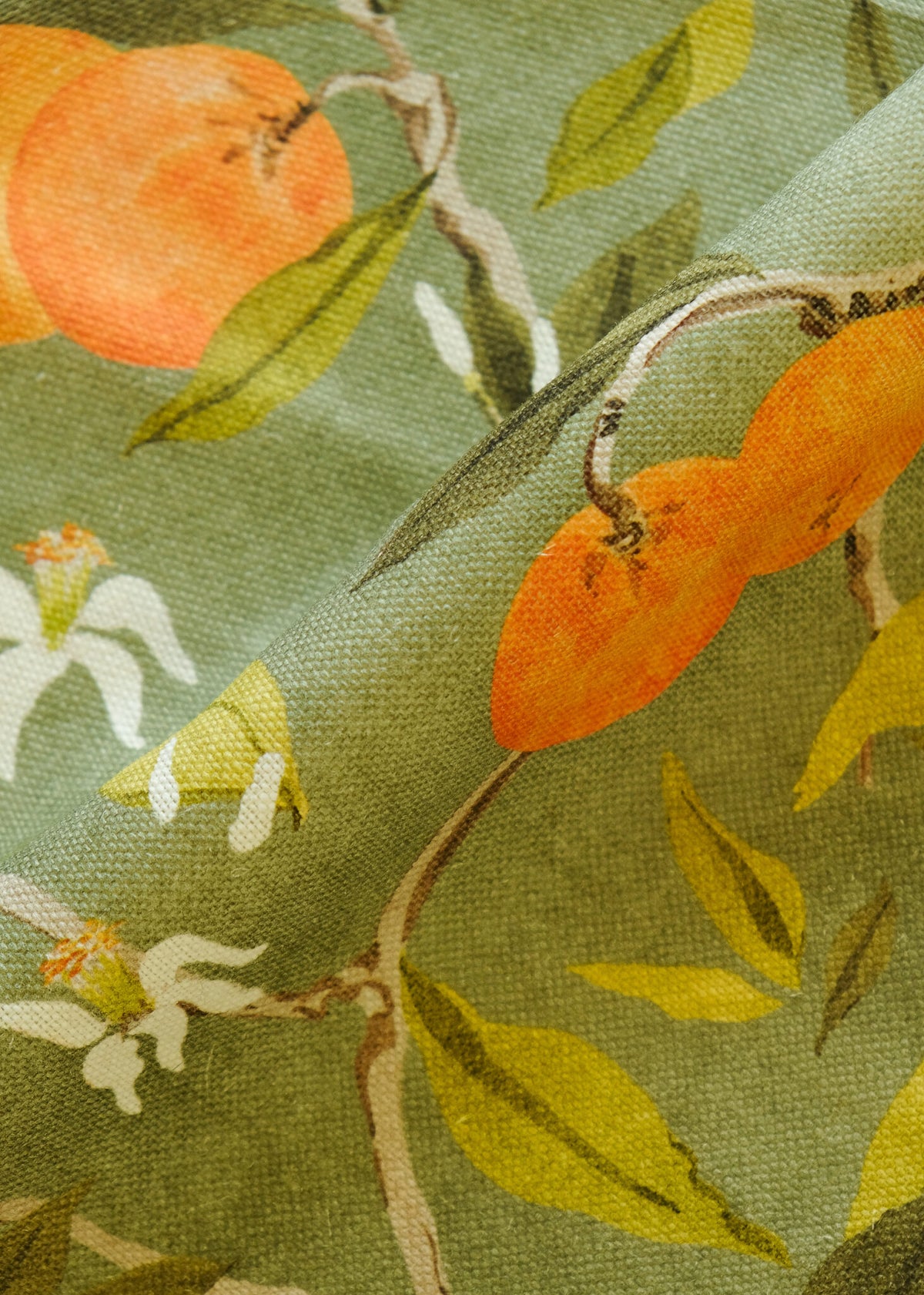 Naranjos fabric by Coordonné in Celadon, flat pattern view
