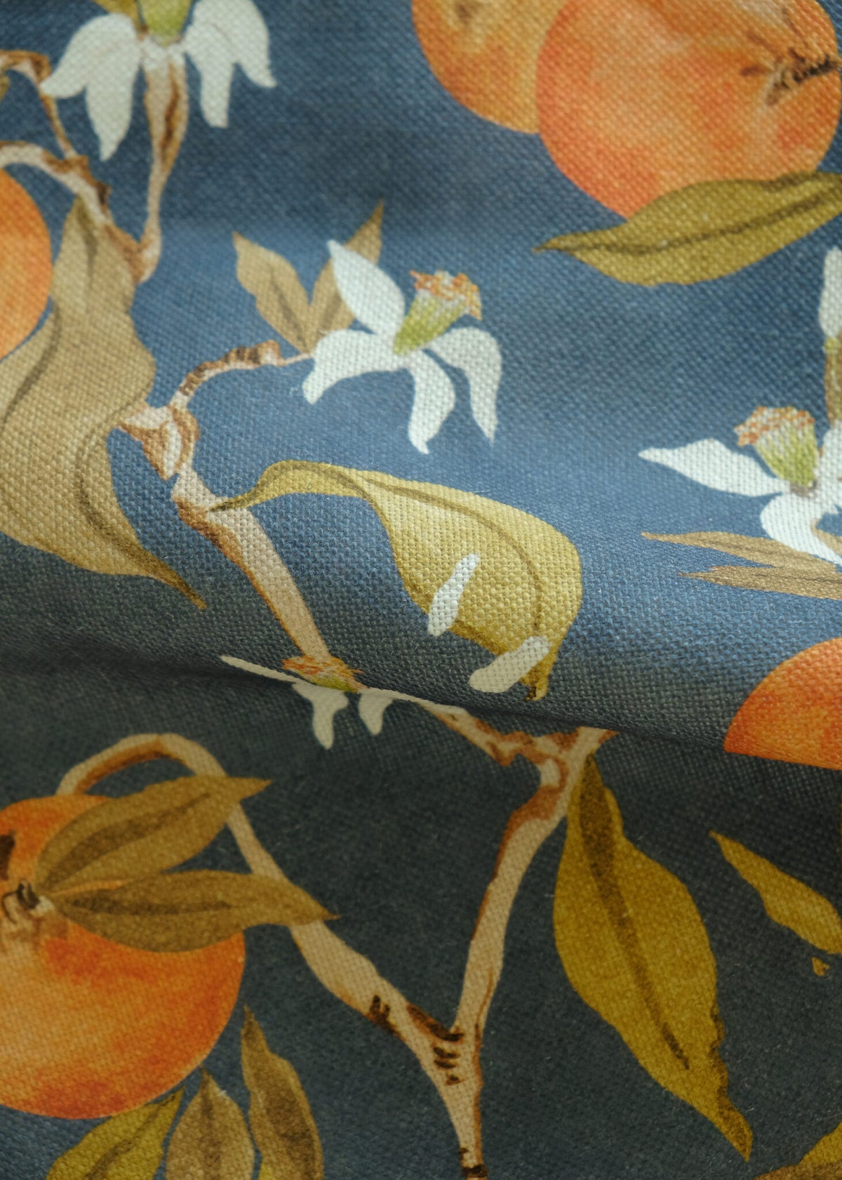 Naranjos fabric by Coordonné in Ultramar, flat pattern view