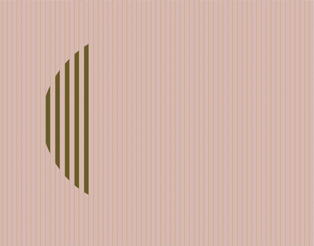 Nascondino mural by Coordonné in Gold, flat pattern view