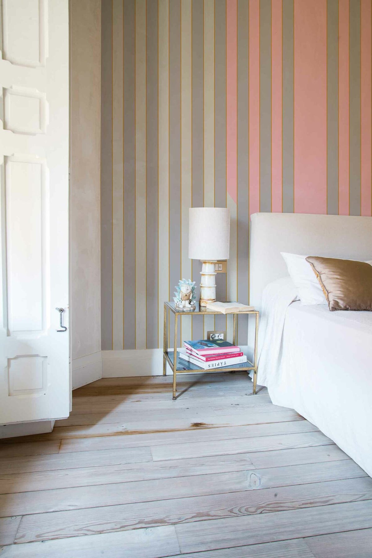 Nascondino mural by Coordonné in Gris, shown in a styled room