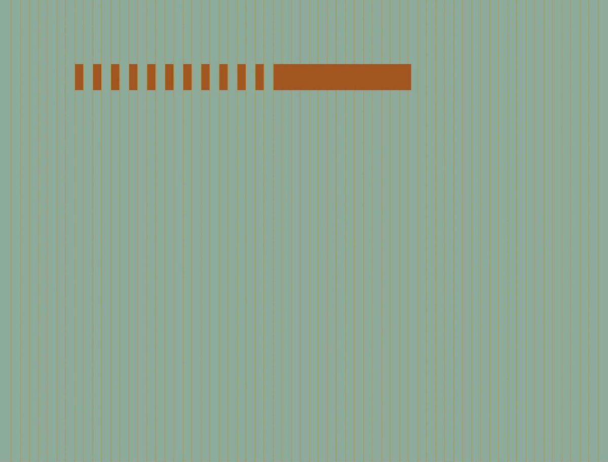 Nascondino mural by Coordonné in Naranja, flat pattern view