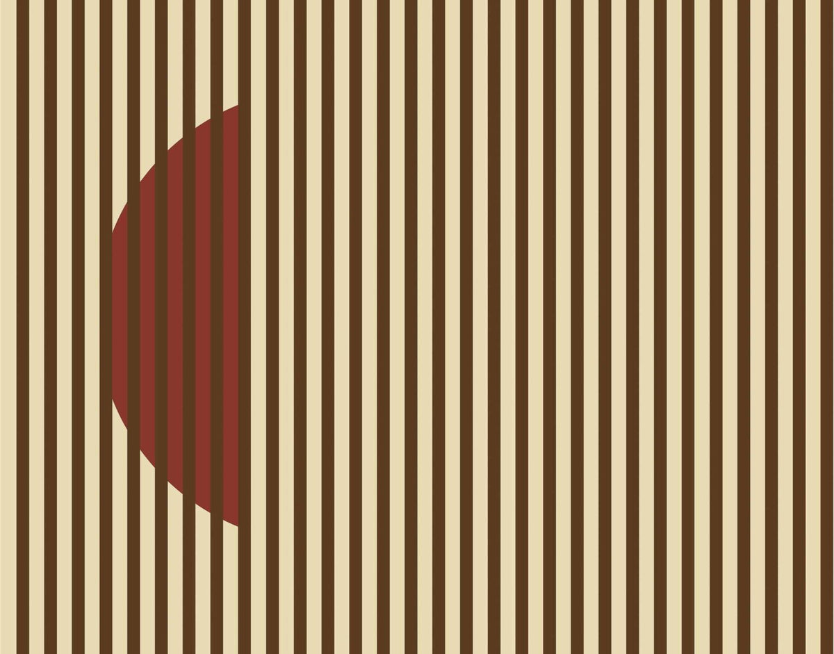 Nascondino mural by Coordonné in Rojo, flat pattern view