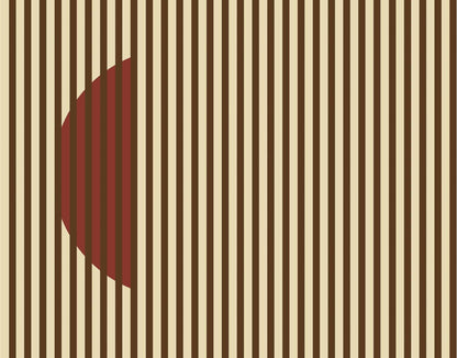 Nascondino mural by Coordonné in Rojo, flat pattern view