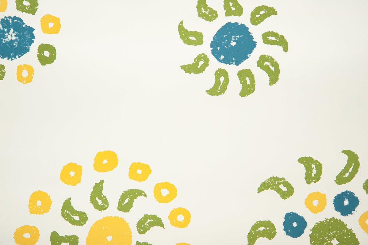 Natural Marrakech Wallpaper by Kathryn M. Ireland in Blue/Green