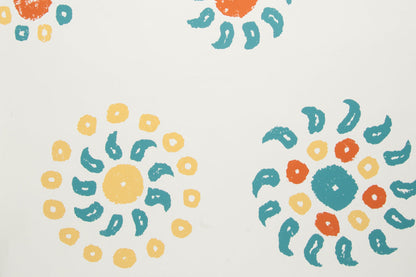 Natural Marrakech Wallpaper by Kathryn M. Ireland in Teal