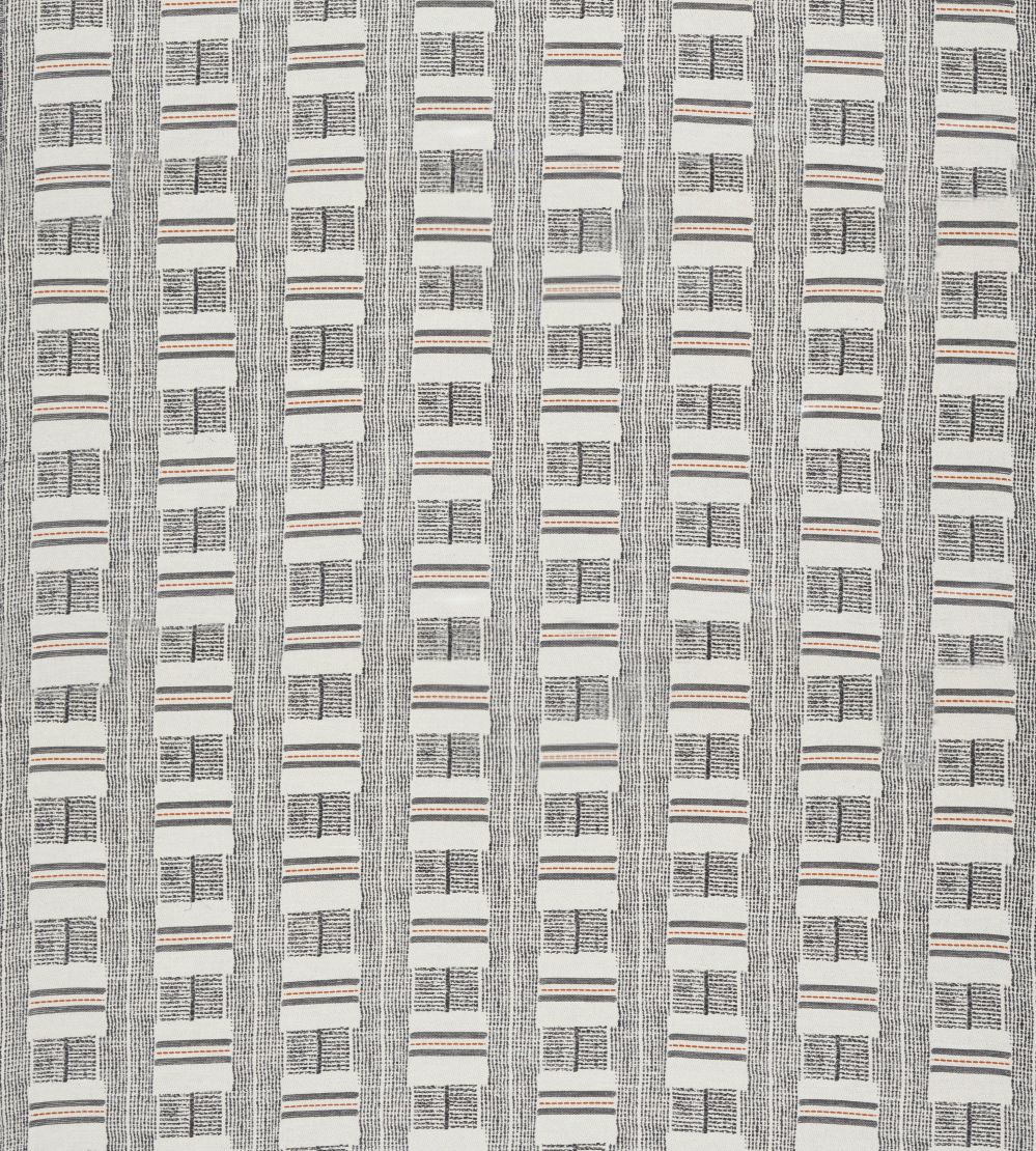 Naxos Fabric by Threads Ivory/Charcoal