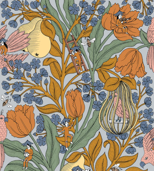 Neo-Belle-Epoque Wallpaper by Coordonne Blue