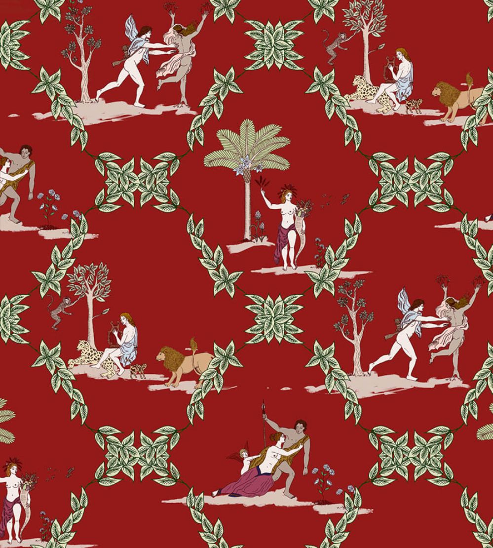 Neobucolic Wallpaper by Coordonne Red
