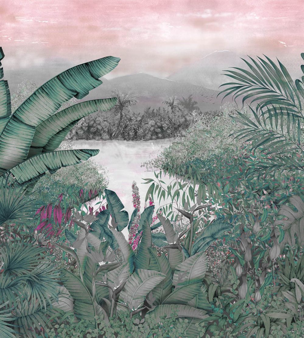 Neocolonial Mural by Coordonne Pink