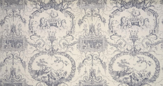 Neptune Toile Marine fabric by Charles Burger