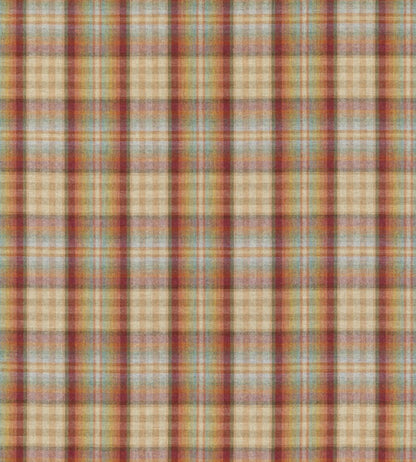 Nevis Fabric by Mulberry Home Red/Stone