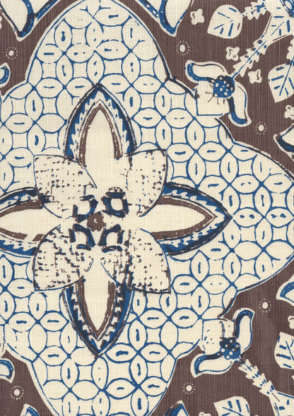 New Batik New Brown New Navy on Tint fabric by China Seas