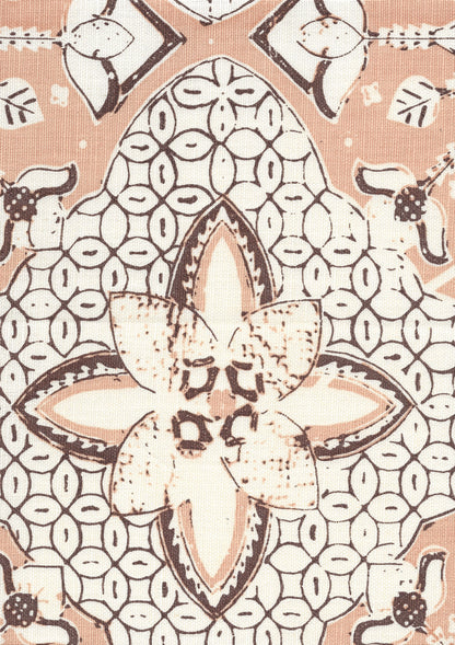 New Batik Apricot Brown on Tint fabric by China Seas