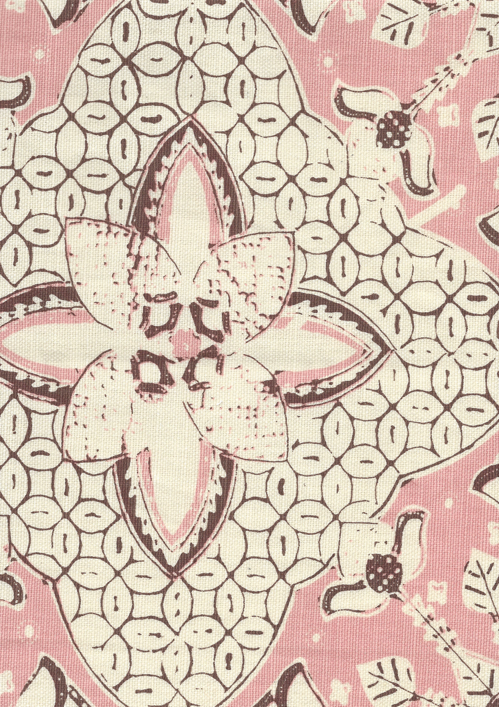 New Batik Soft Pink New Brown on Tint fabric by China Seas