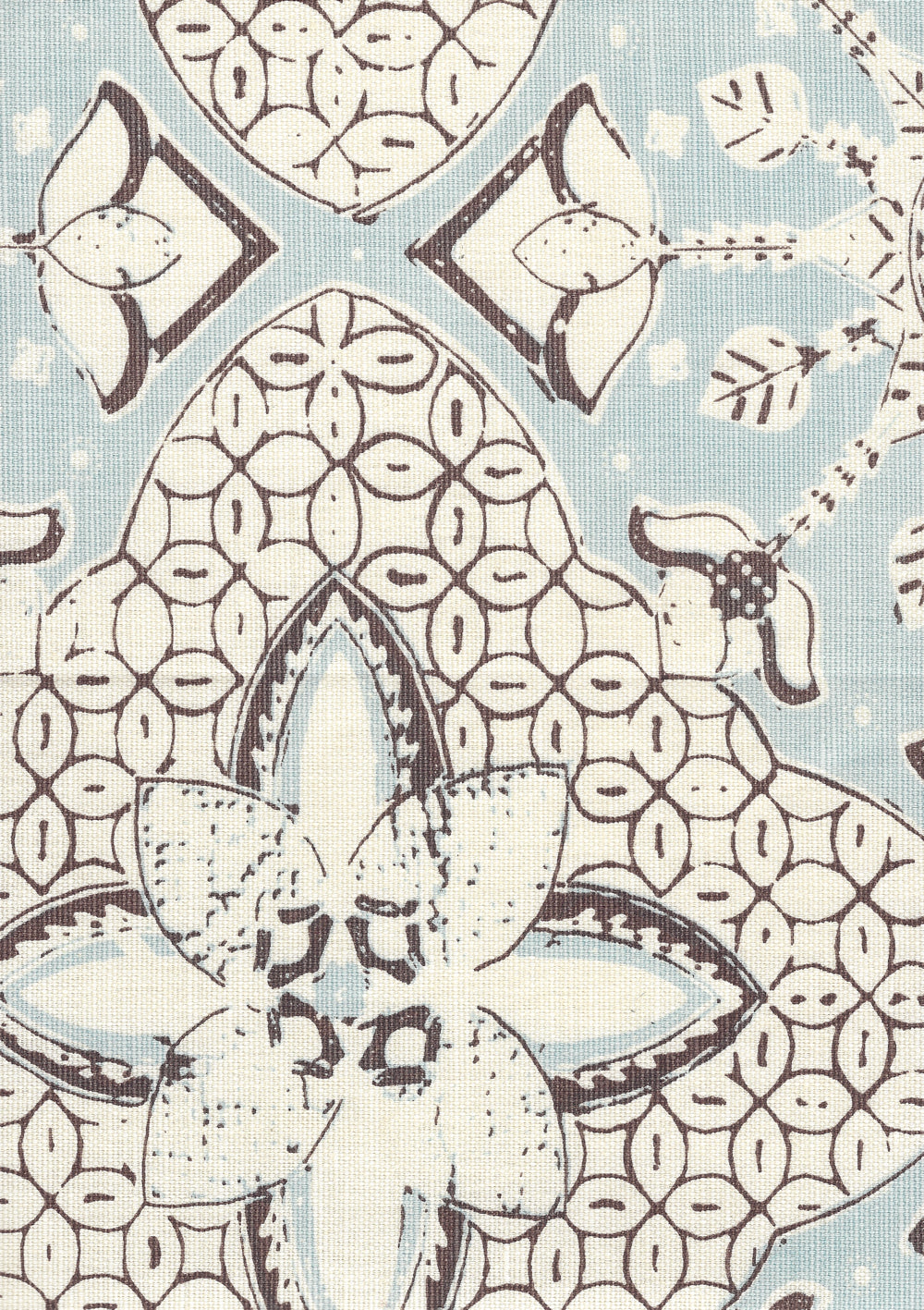 New Batik Cloud New Brown on Tint fabric by China Seas