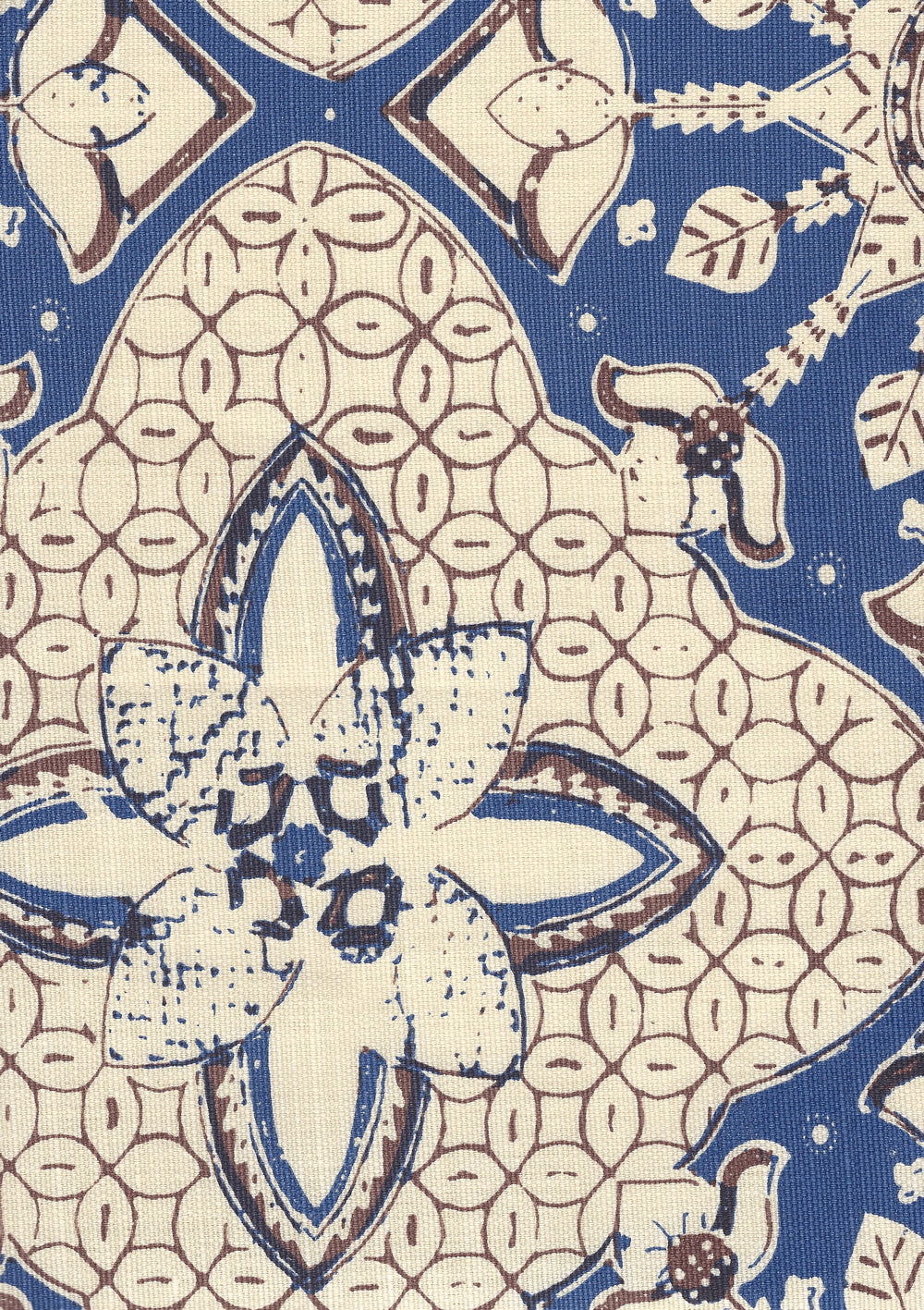 New Batik New Navy New Brown on Tint fabric by China Seas