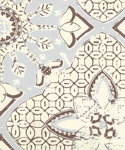 New Batik Cloud Brown on Off White wallpaper by China Seas
