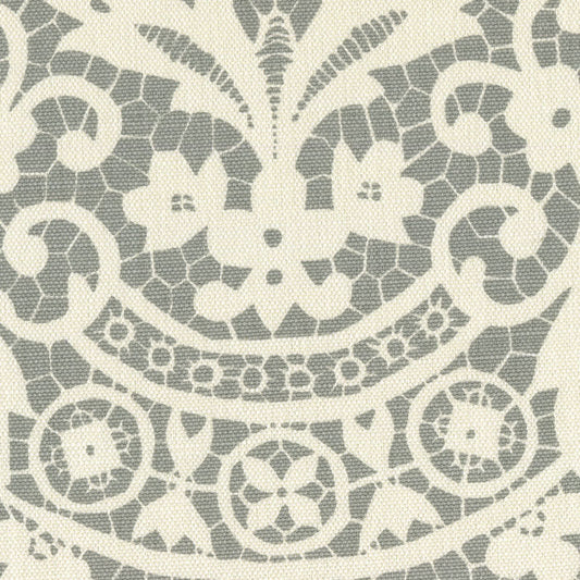 New Brompton Dark Grey fabric by Alan Campbell