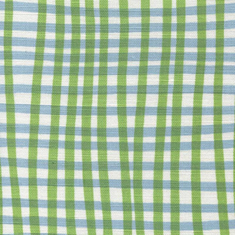New Country Check Blue Green fabric by Alan Campbell