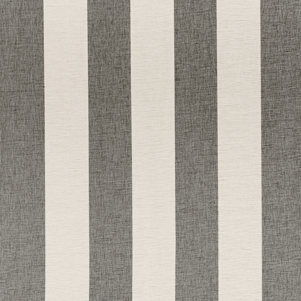 Newport Stripe Fabric by Thibaut in Black & Linen (FWW8216)