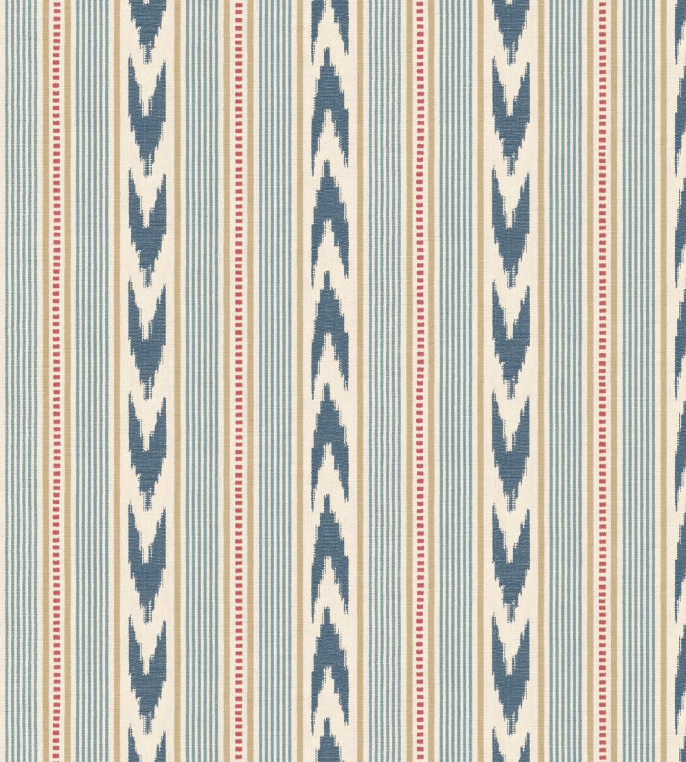 Newport Stripe Wallpaper by Mulberry Home Blue/Red