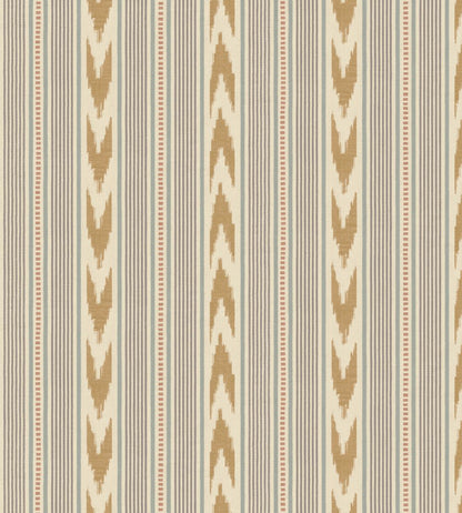 Newport Stripe Wallpaper by Mulberry Home Blue/Sand