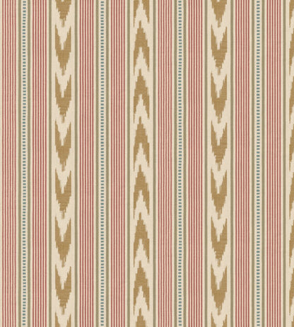Newport Stripe Wallpaper by Mulberry Home Old Red/Sand
