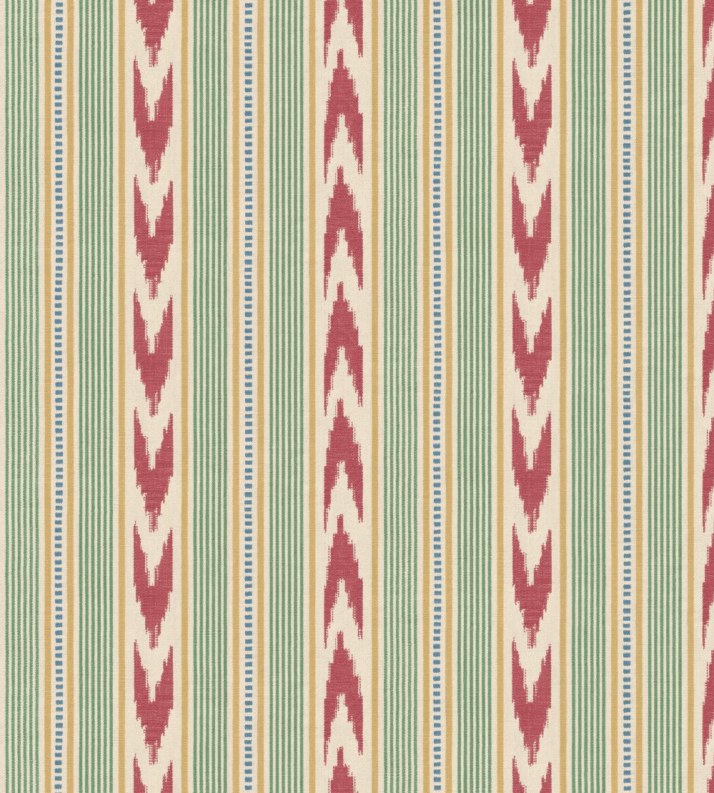 Newport Stripe Wallpaper by Mulberry Home Red/Green