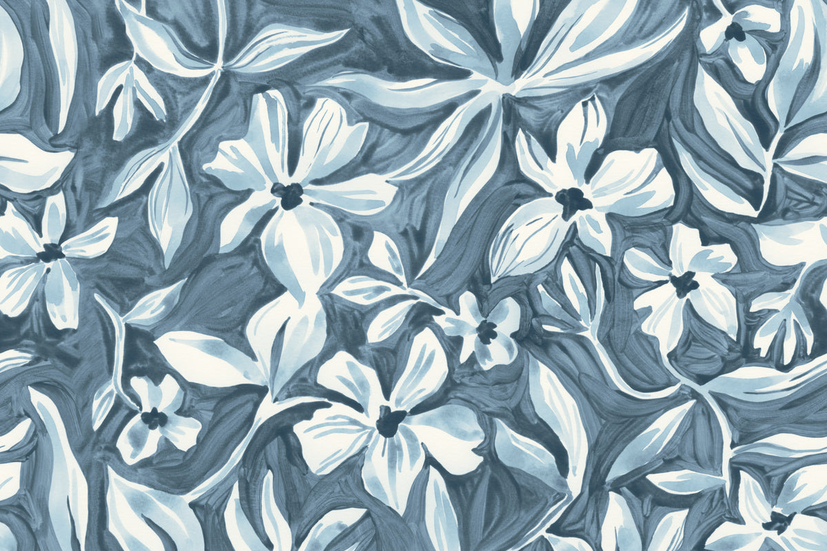Nigella Blue mural by Hovia