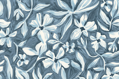 Nigella Blue mural by Hovia