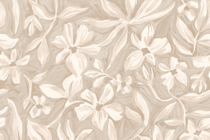 Nigella Beige mural by Hovia