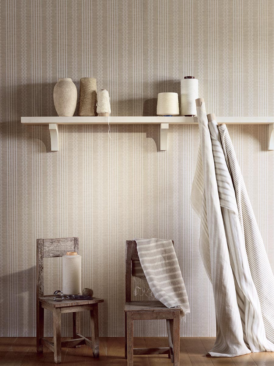 Nil Wallpaper by Pierre Frey shown in a room setting (view 1)