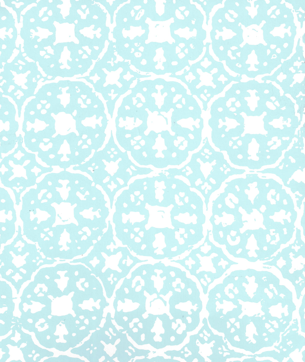 Nitik II New Blue No Dots on White wallpaper by China Seas