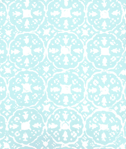 Nitik II New Blue No Dots on White wallpaper by China Seas