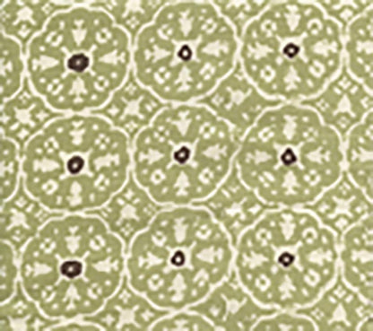 Nitik II Sage Green Brown wallpaper by China Seas