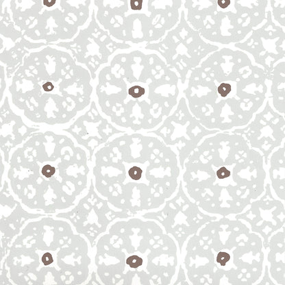 Nitik II Gray Brown on Almost White wallpaper by China Seas