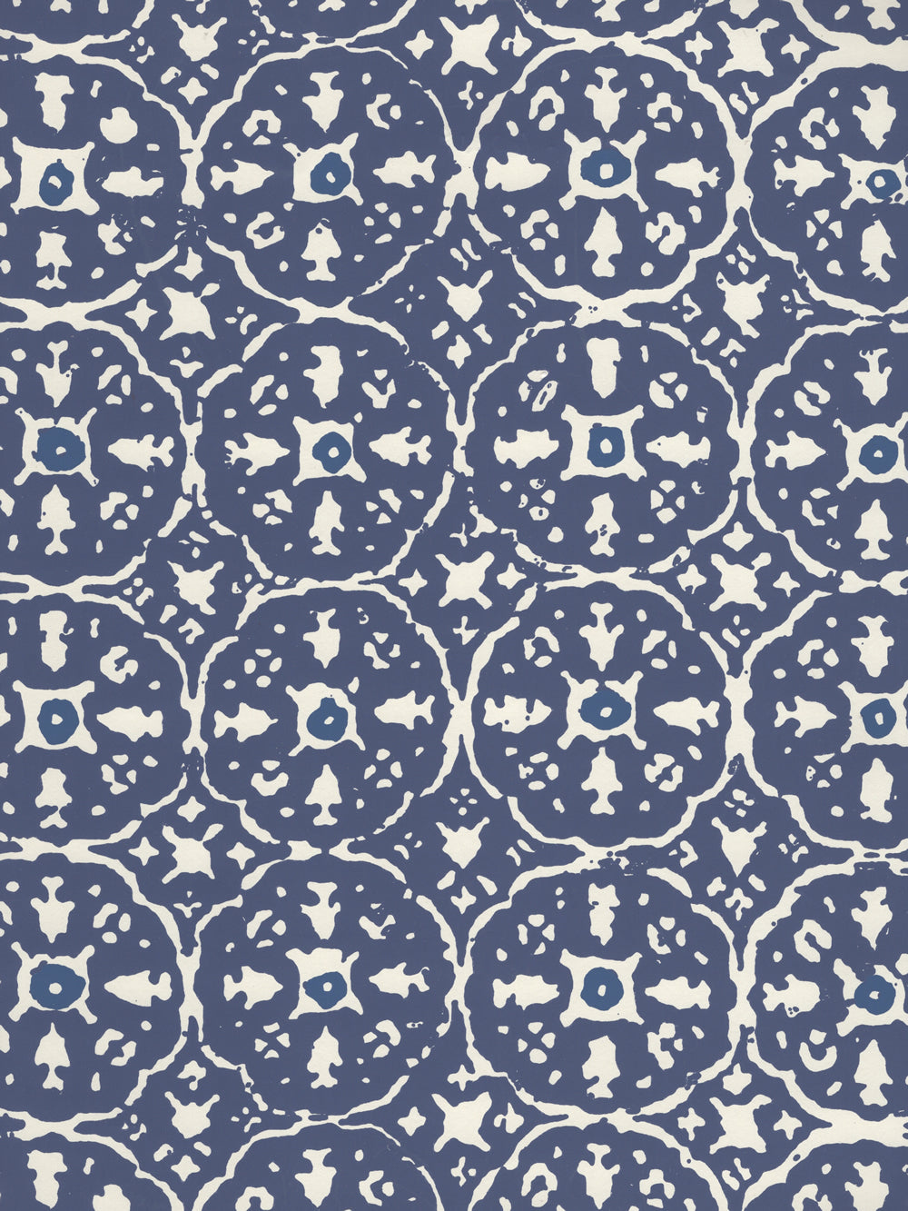 Nitik II New Navy No Dot on Almost White wallpaper by China Seas