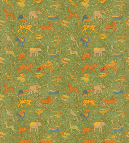 Noah's Ark Fabric by GP & J Baker Green