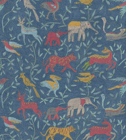 Noah's Ark Wallpaper by GP & J Baker Indigo