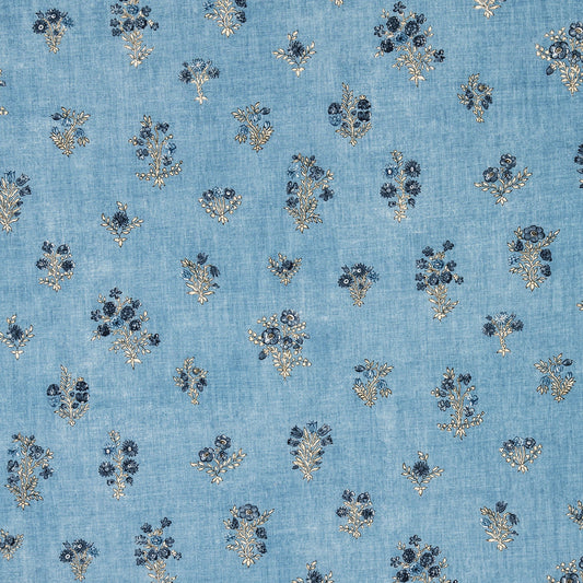 Noor Indigo fabric by Lisa Fine Textiles