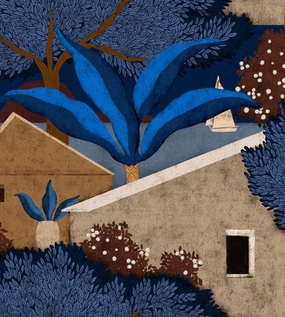 Nopolo Wallpaper by Coordonne Indigo